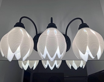 Tiger Lily-wastafelverlichting: 3D-geprinte badkamerverlichting met bloemen