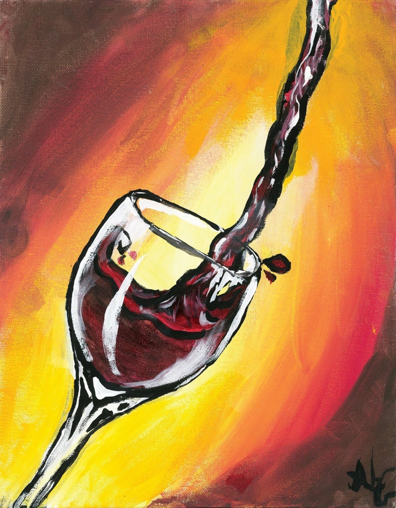 Wine glass painting. Couples wine glass painting .Wine bottle Etsy