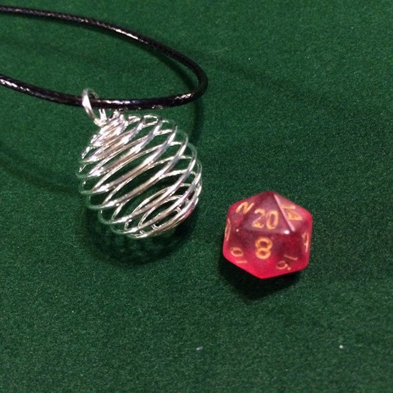 D20 Dice Cage Necklace