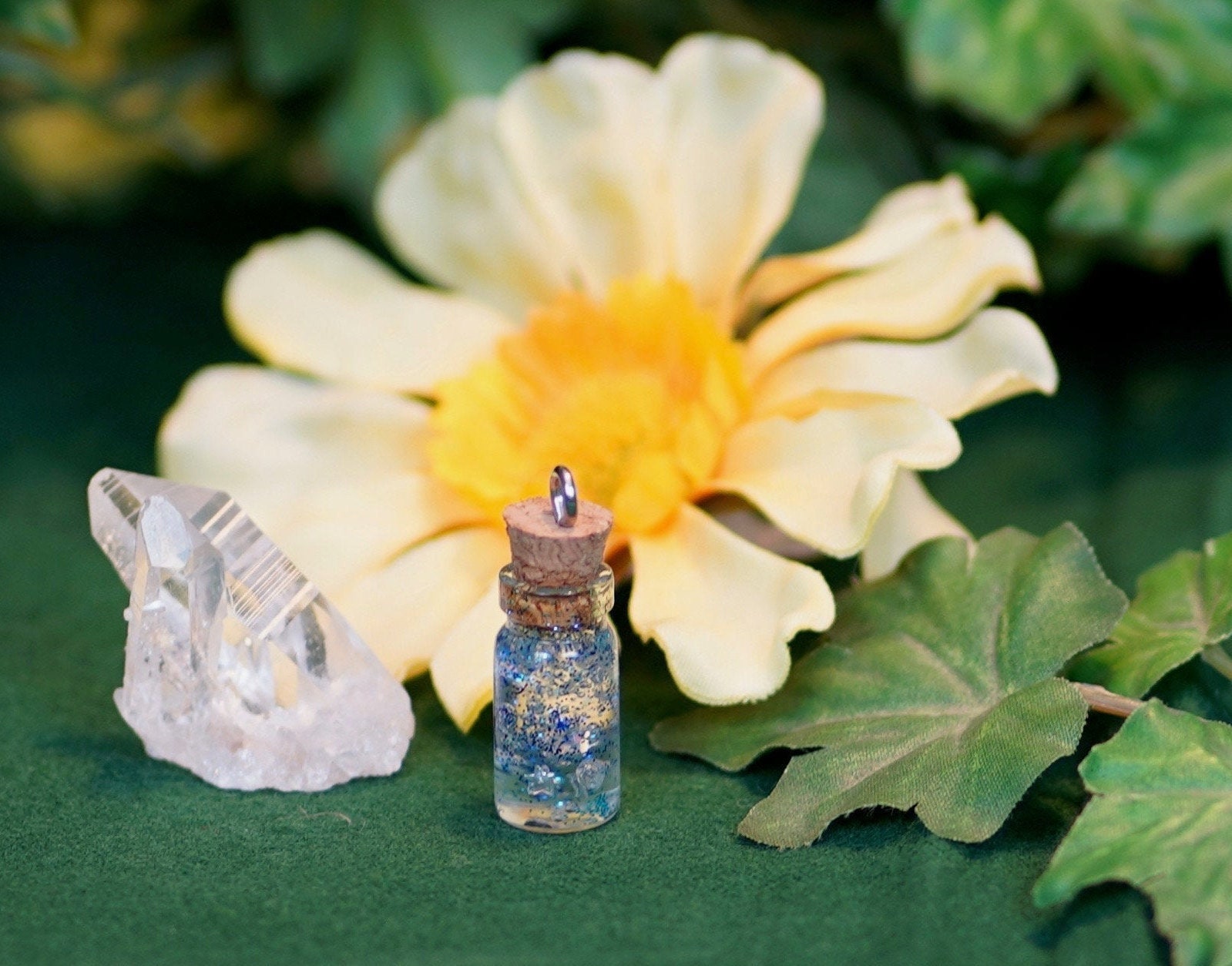 Blue Glitter Stars Potion Bottle