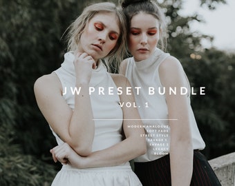 JW Preset Bundle Vol. 1 / Modern Analogue, Savage 1, Savage 2, Street Style, Bloom, Soft Fade Lightroom Desktop Presets