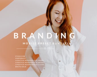 Branding Preset Bundle / 7 Headshots and business branding presets for Lightroom mobile