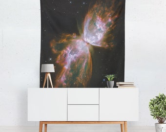 Wall Tapestry, Space Tapestry, Wall Hanging, Butterfly Emerges Stars Sky, Space Wall Art, Large Photo Wall Art, Modern Tapestry, Home Decor