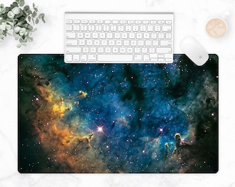 Nebula Extra Large Desk Mat, Outer Space, Gaming Desk Pad, Trendy Desk Accessories, Nebula Print, Desk Decor, Multi-Size