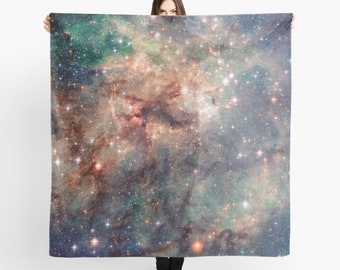 Space Scarf | Galaxy Scarf | Outer Space Gift | Sheer Scarf | Space Fabric | Chiffon Scarf | Space Gift for Her