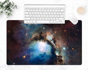 Deep Space Extended Desk Pad, Keyboard Mat, Galaxy Workspace, 10x16 12x18 14x24 18x36, Gaming PC Desk Pad, Multi-Size