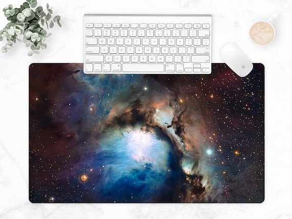 Deep Space Extended Desk Pad, Keyboard Mat, Galaxy Workspace, 10x16 12x18 14x24 18x36, Gaming PC Desk Pad, Multi-Size