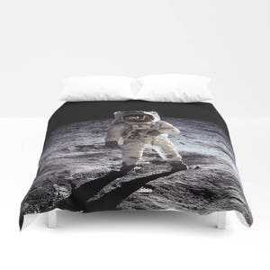 Moon Duvet Cover, Moon Bedding Cover, Outer Space Bedroom Decor, Home Decor, King, Queen, Full image 2