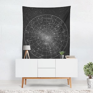 Constellation Wall Tapestry, Wall Hanging, Star Map, Astronomie, Astrologie, Carte céleste, Espace, Art mural, Décor mural, Décor d'accueil