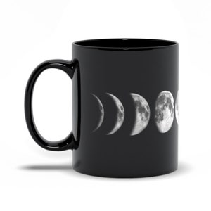Moon Phase Mug, Lunar Phases Mug, Moon Coffee Mug, Astronomy Gift