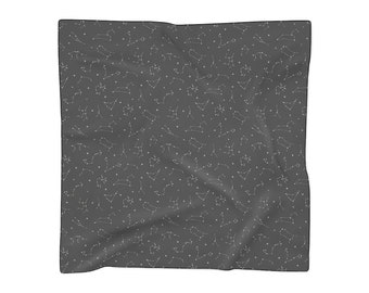 Constellation Foulards | Écharpe Zodiac | Écharpe minimaliste | Cadeaux d’astrologie pour son | Foulards purs