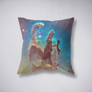 Nebula Pillow Cover, Outer Space Galaxy Pillow Cover, NASA, Pillars of Creation image 1