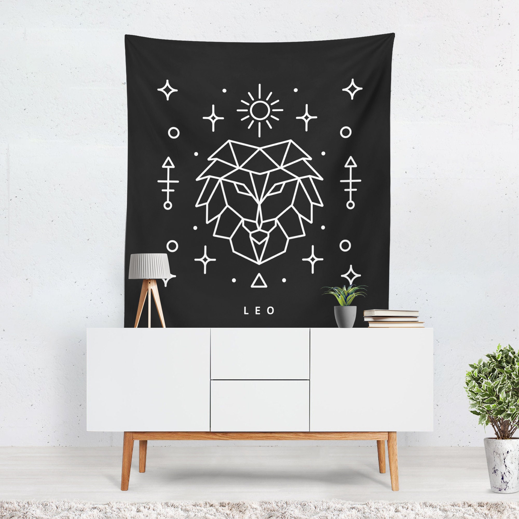 Tapisserie Du Zodiaque | en Anglais Suspension de Mur Leo Zodiac - France Signes Célestes Tapisserie