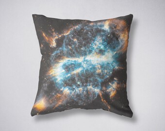 Nebula Galaxy Pillow Cover, Spun Polyester, Astronomy Decor