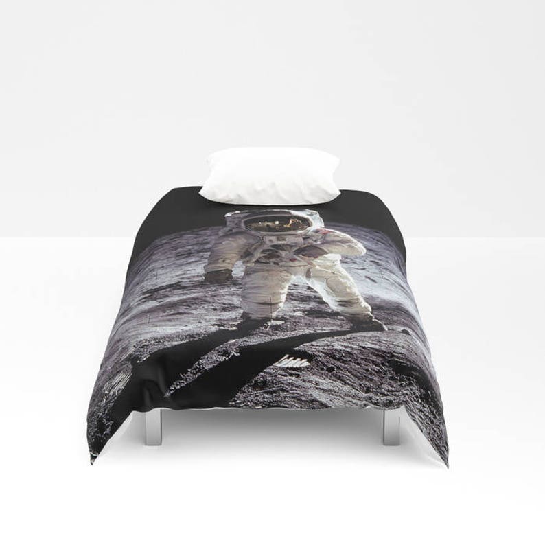 Moon Duvet Cover, Moon Bedding Cover, Outer Space Bedroom Decor, Home Decor, King, Queen, Full image 3