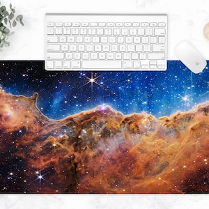 Carina Nebula Large Desk Mat, Space Mouse Pad, NASA Deep Field, James Webb Space Telescope First Images, Cosmic Cliffs, Gaming Mousepad
