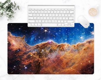 Carina Nebula Large Desk Mat, Space Mouse Pad, NASA Deep Field, James Webb Space Telescope First Images, Cosmic Cliffs, Gaming Mousepad
