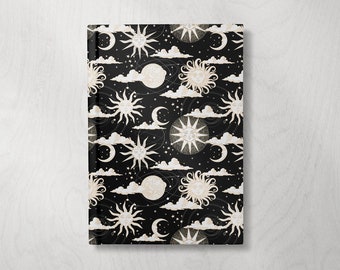 Sun and Moon Journal | Hardcover Journal Notebook | Astrology Notebook | Celestial Journal | Lined Paper Notebook | Lined pages