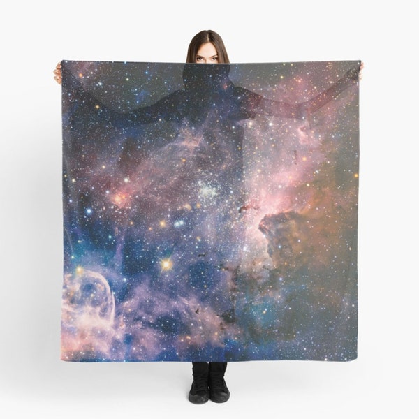 Star Scarf | Celestial Fashion | Galaxy Scarf | Sheer Scarf |  Space Fashion | Outer Space Gift | Space Gift for Her