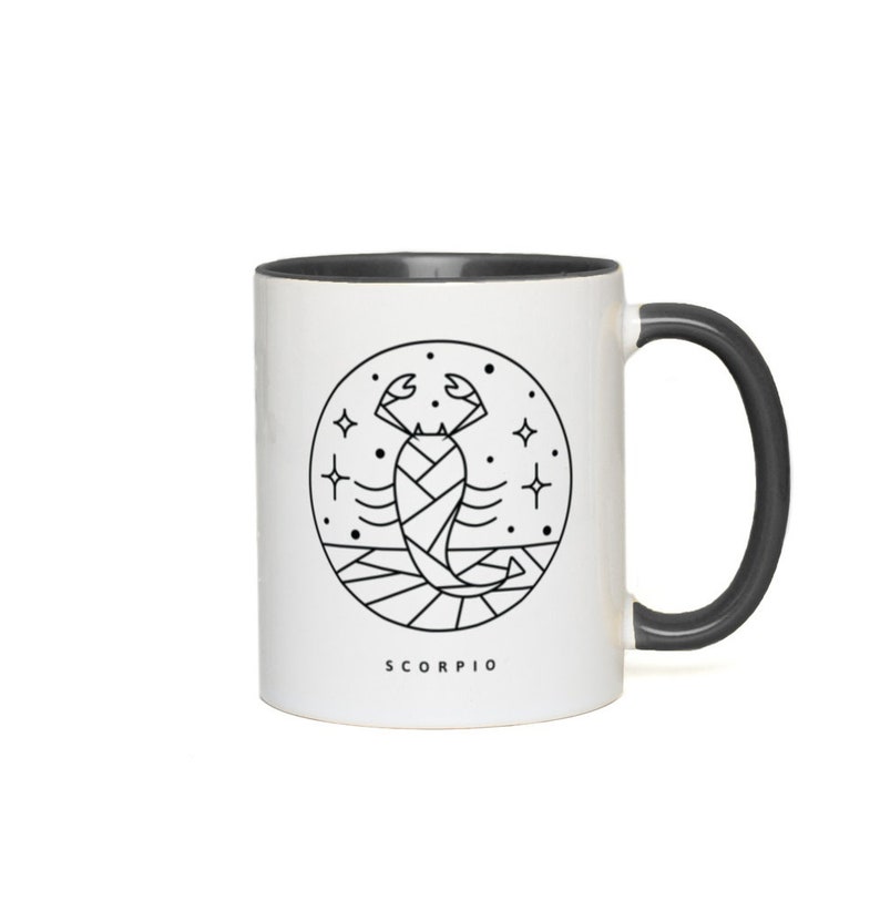 Scorpio Zodiac Mug, Astrological Sign Mug, Astrology Gift image 1