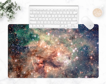 Starry Nebula Desk Mat Gaming, Galaxy Mouse pad, XXL Mousepad, Extra Large Desk Pad, Space Deskmat, Gaming Decor, Desk Decorations