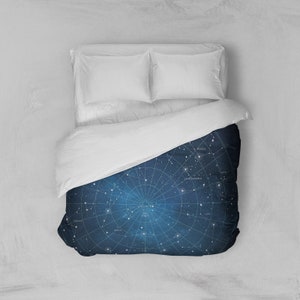 Dekbedovertrek, sterrenbeeld, sterrenkaart, astronomie, astrologie, hemelse Kaart, sterrenkaart, ruimte, nachtelijke hemel, hemelse grafiek, astronoom