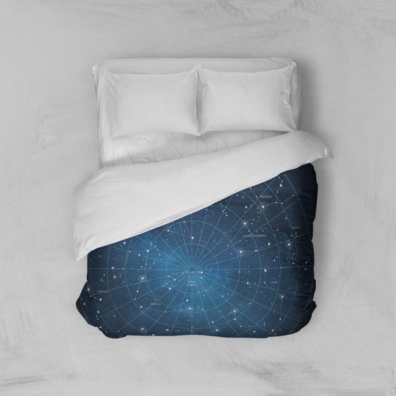 Duvet Cover Constellation Star Map Astronomy Astrology Etsy