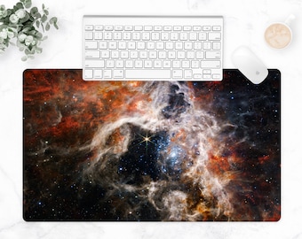 Tarantula Nebula, Large Desk Mat, Keyboard Mat, Mouse Pad Gaming, Large Desk Pad, Tech Accessories, NASA Decor, James Webb Telescope