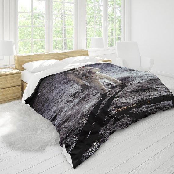 Space Bedding Space Comforter Astronaut Bedding Outer Space Etsy