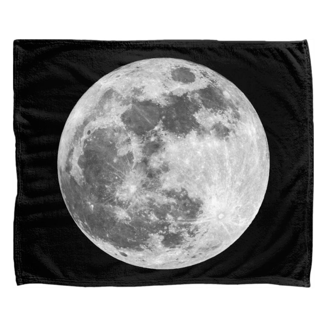Full Moon Throw Blanket Outer Space Decor Home Decor Etsy