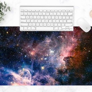 Large Desk Pad, Gaming Mouse pad, Desk Mat, Space Mousepad, Carina Nebula, Cubicle Decor, Desk Decorations, for Work Or Gaming