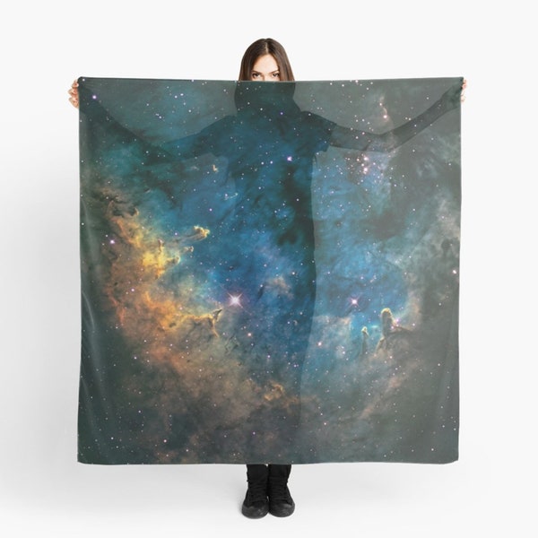 Celestial Scarves | Star Scarves | Galaxy Scarf | Sheer Scarf | Space Gift for Her | Space Accessories | Outer Space Gift