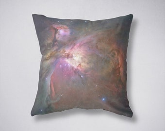 Orion Nebula Pillow Cover, Galaxy Space Print