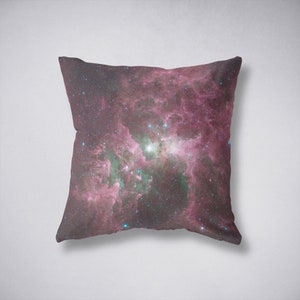 Nebula Pillow Cover, Outer Space Galaxy Astronomy Pillow Cover, Cosmic, Carina Nebula image 1