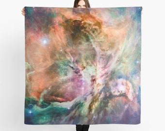 Outer Space Scarf | Celestial Star Scarves | Galaxy Scarf | Sheer Scarf | Celestial Space Fashion | Outer Space Gift | Space Gift for Her