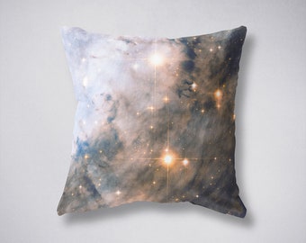 Stars Pillow Cover, Space Pillow, Space Cushion Cover, Dorm Room Pillow, Dorm Pillow Cover, Galaxy Decor, Outer Space Decor