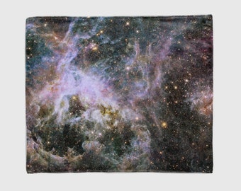 Cosmic Throw Blanket, Outer Space Decor, Home Decor, Cosmic Tarantula Nebula