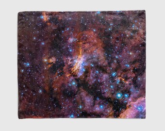 Nebula Throw Blanket, Nebula Galaxy Stars Sky, Outer Space Decor, Home Decor, Prawn Nebula