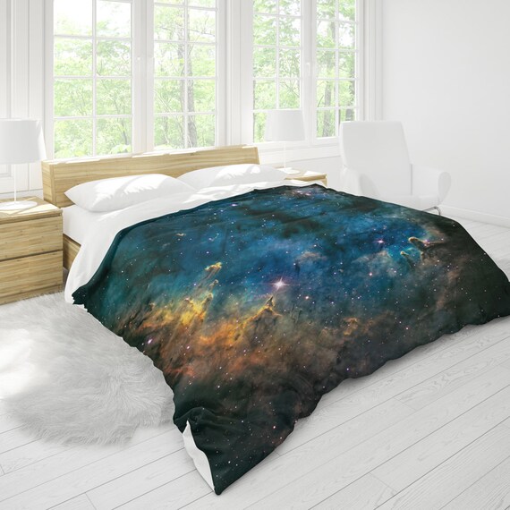 Galaxy Bedding Comforter Nebula Outer Space Bed Cover