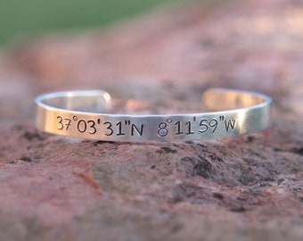 Coordinate Bracelet, Long Distance Best Friend Bracelet, Long Distance Relationship, Matching Bracelet for Couples, Bracelet Homme, Femme