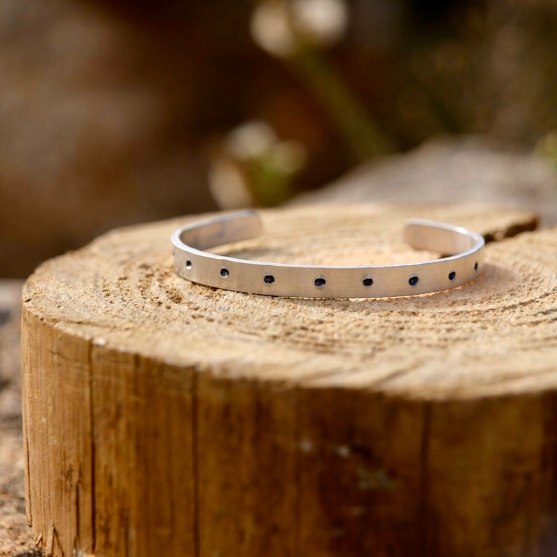 Bracciale stampato a mano / braccialetto personalizzato / braccialetto personalizzato / braccialetti / regalo per lei / regalo per lui / braccialetto di metallo / personalizzato immagine 2