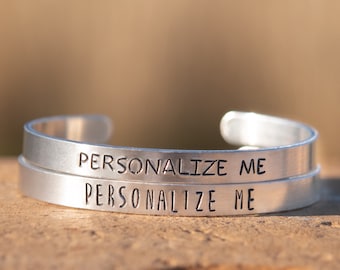 Personalized bracelet, hand stamped bracelets, wedding engraved bracelets, bridesmaid jewelry gifts