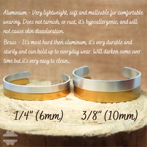 Bracciale rigido stampato a mano, bracciale inciso personalizzato, bracciale personalizzato, bracciale motivazionale immagine 4