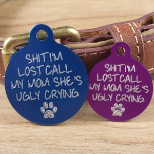 Pet Tag • Dog Tags • ID Charms for Pets • Custom Engraved Collar Tags • Dog ID Tags • Dog Name Tags • Two Sizes • Personalized Pet ID Tags