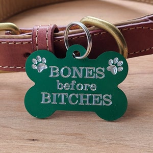 Pet Tag Funny Dog ID Tags Engraved Pet Charm 3 sizes Personalized on the back with your contact details Free Shipping image 10