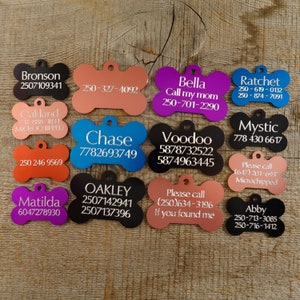 Pet Tag Funny Dog ID Tags Engraved Pet Charm 3 sizes Personalized on the back with your contact details Free Shipping image 5