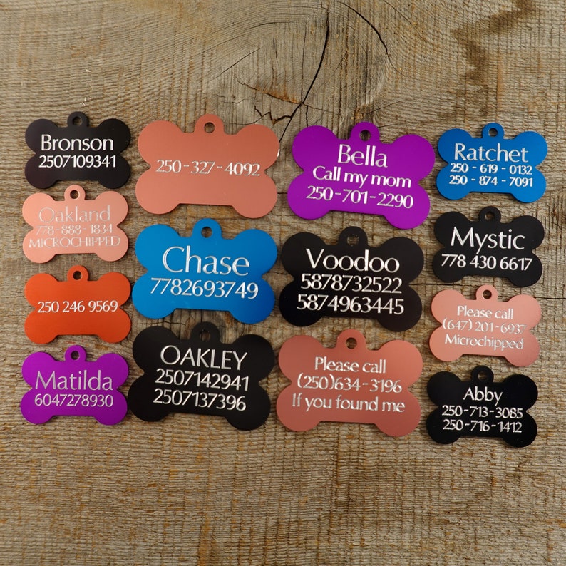 Pet Tag Funny Dog ID Tags Engraved Pet Charm 3 sizes Personalized on the back with your contact details Free Shipping image 5