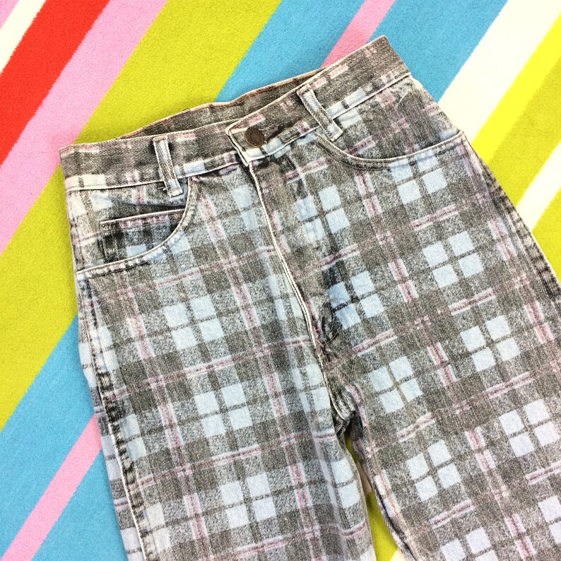 tartan jeans 80s