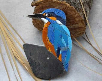 Mosaikvogel, Wanddekoration, Outdoor-Wandkunst, JULIA