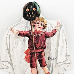 Vintage HALLOWEEN Decoration / Greeting Card RARE OPF Company - Stand to display with your Halloween Decor - Pristine condition!